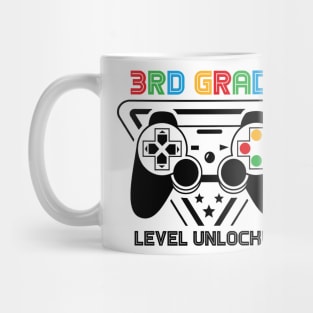 3rd Grade Level Unlocked Video Gamer Back to School Boys Mug